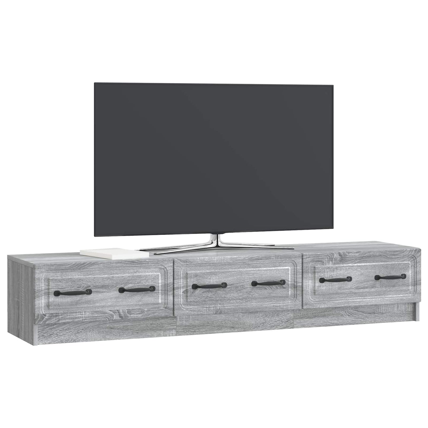 vidaXL TV Cabinet Grey Sonoma 147 x 34.5 x 27 cm Engineered Wood