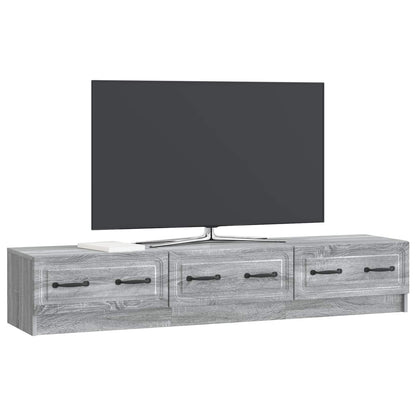 vidaXL TV Cabinet Grey Sonoma 147 x 34.5 x 27 cm Engineered Wood
