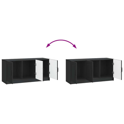 vidaXL TV Cabinet Black 99 x 34.5 x 47 cm Engineered Wood