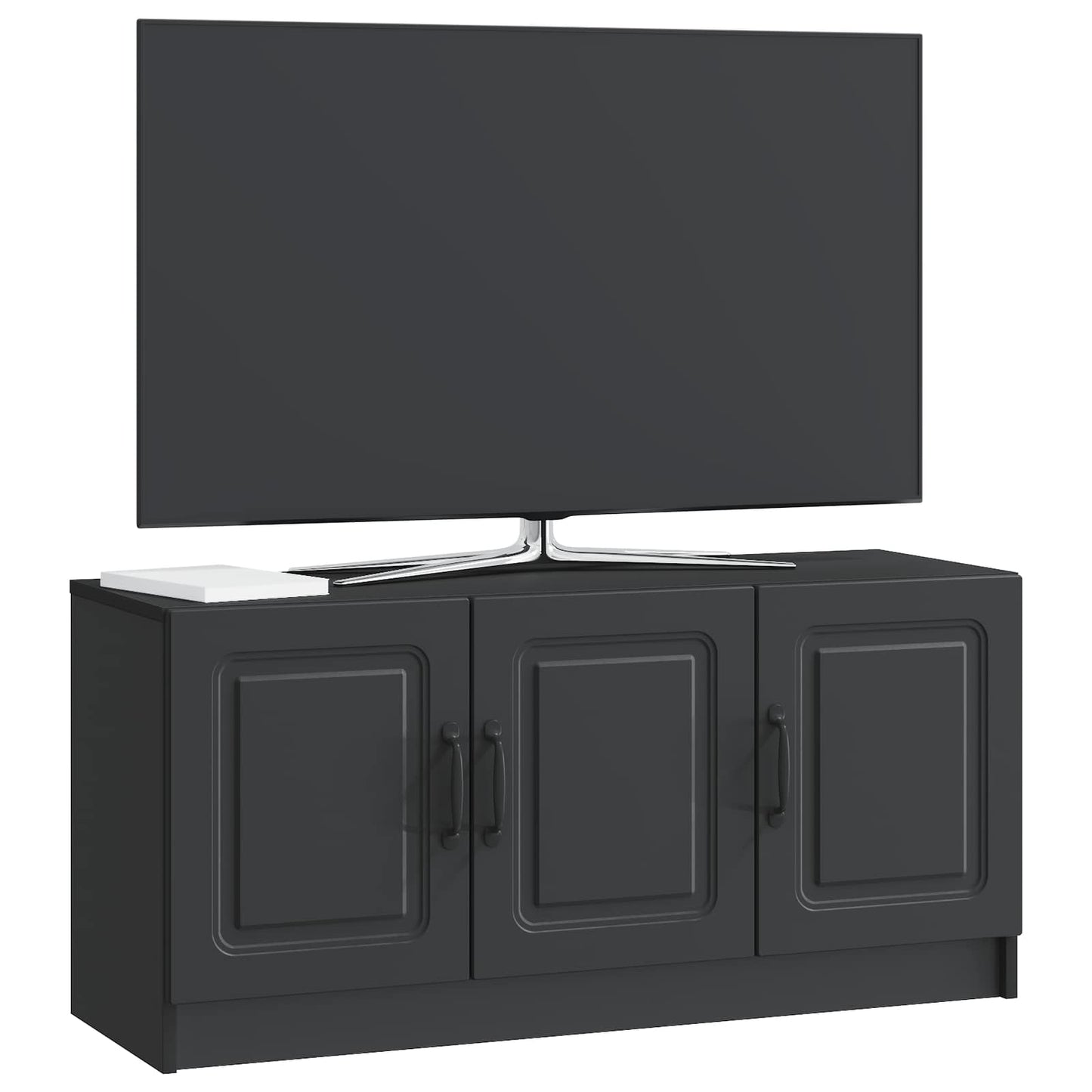 vidaXL TV Cabinet Black 99 x 34.5 x 47 cm Engineered Wood