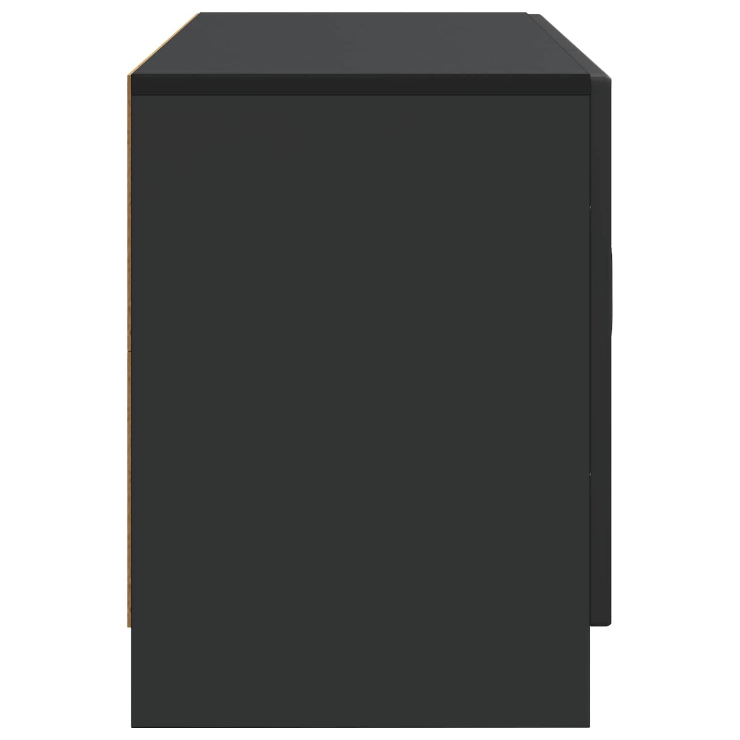 vidaXL TV Cabinet Black 99 x 34.5 x 47 cm Engineered Wood