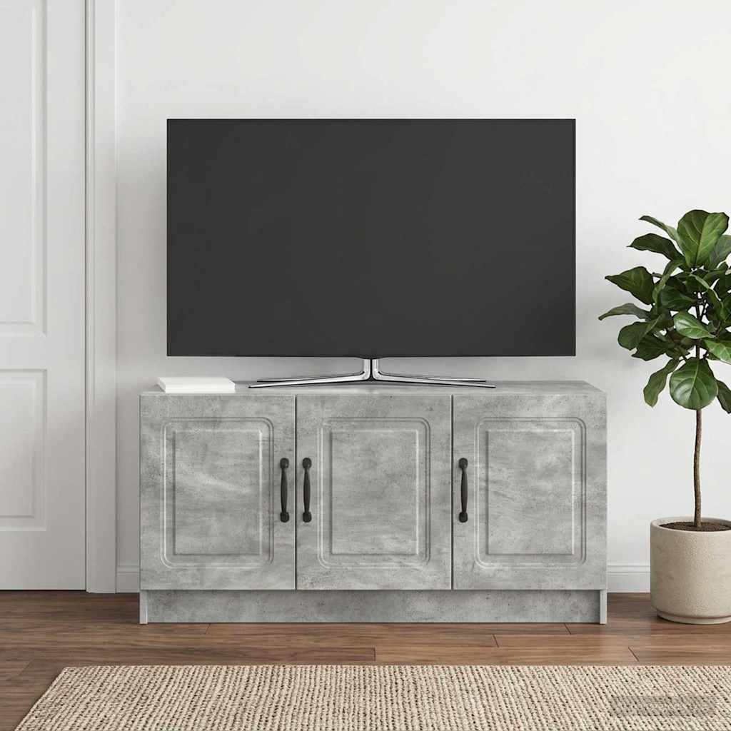 vidaXL TV Cabinet Concrete Grey 99 x 34.5 x 47 cm Engineered Wood
