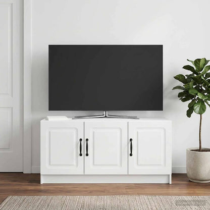 vidaXL TV Cabinet High Gloss White 99 x 34.5 x 47 cm Engineered Wood