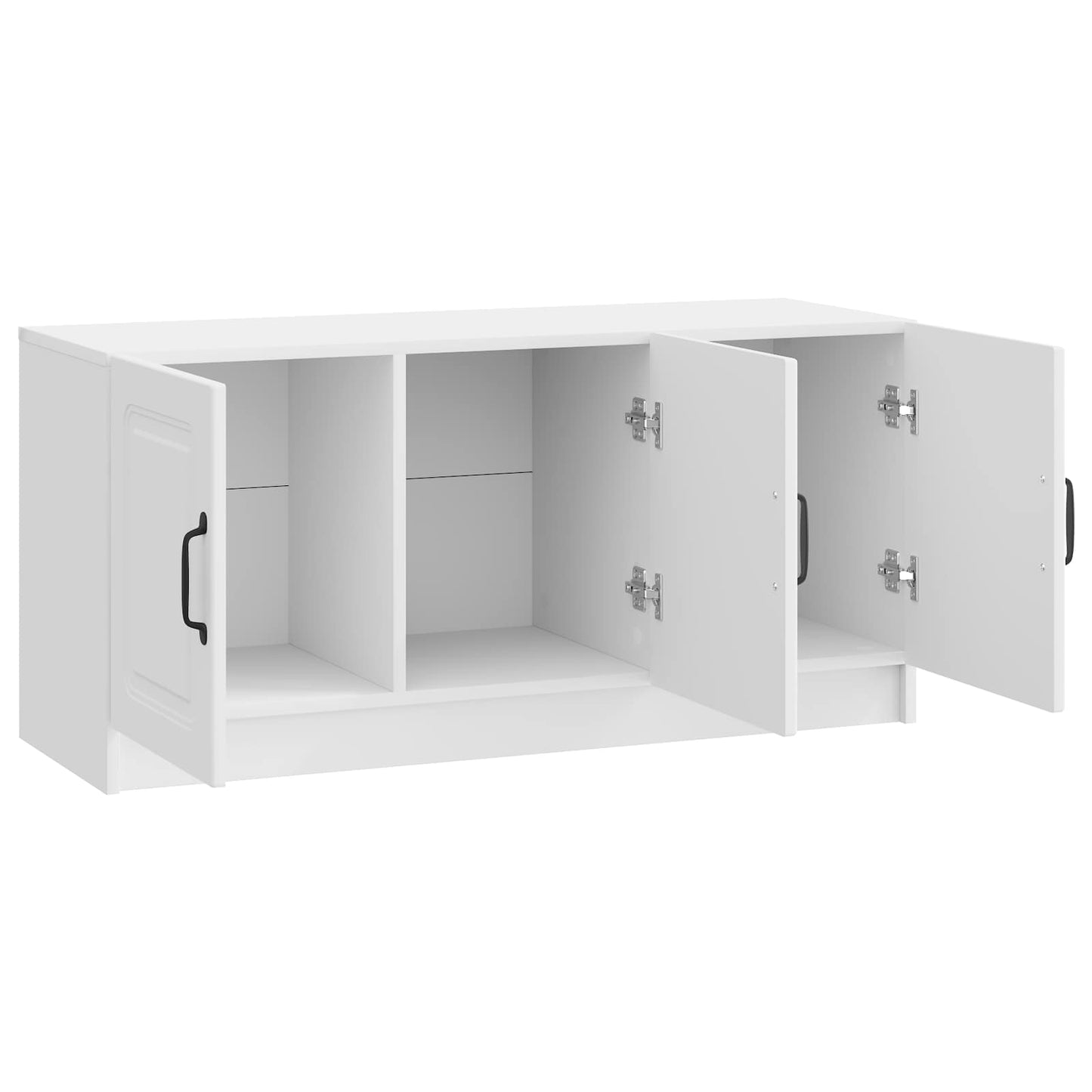 vidaXL TV Cabinet High Gloss White 99 x 34.5 x 47 cm Engineered Wood