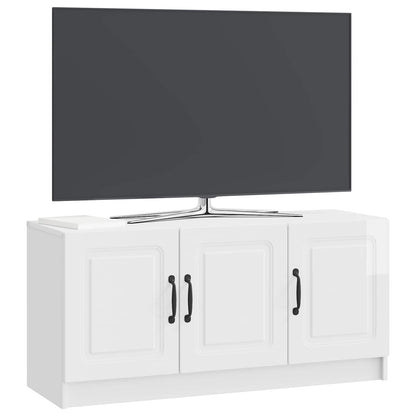 vidaXL TV Cabinet High Gloss White 99 x 34.5 x 47 cm Engineered Wood
