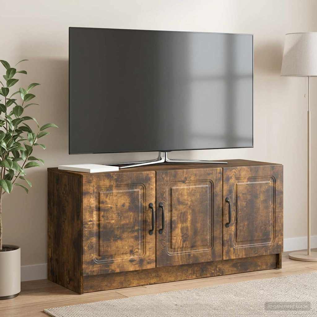 vidaXL TV Cabinet Smoked Oak 99 x 34.5 x 47 cm Engineered Wood