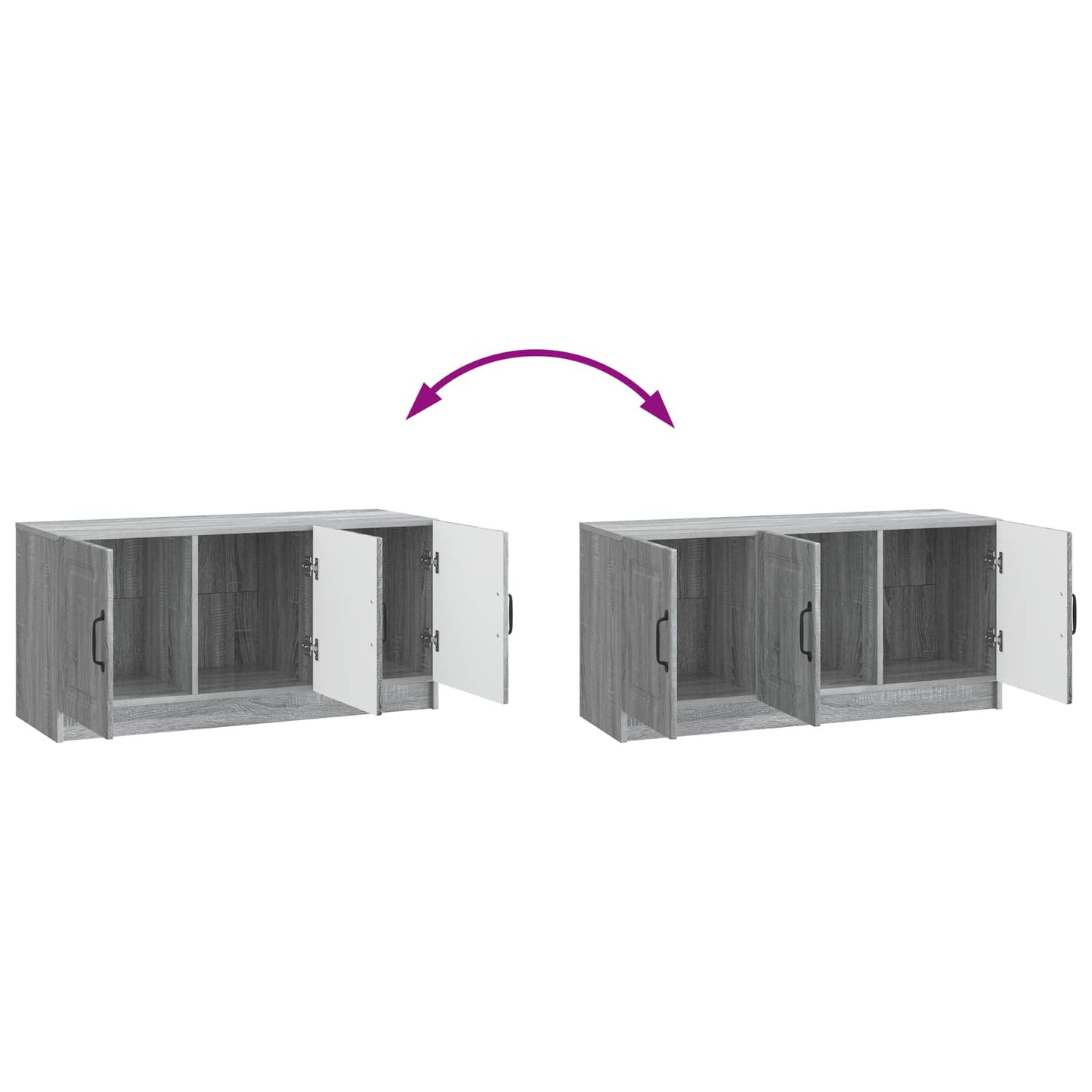 vidaXL TV Cabinet Grey Sonoma 99 x 34.5 x 47 cm Engineered Wood