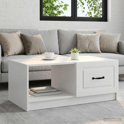 vidaXL Coffee Table White 90 x 50 x 37 cm Engineered Wood