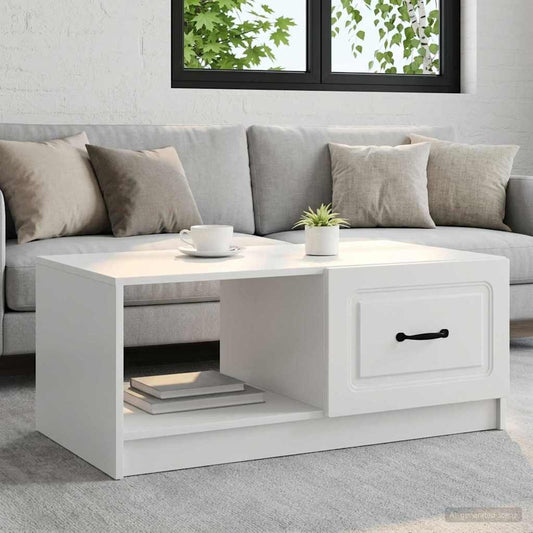 vidaXL Coffee Table White 90 x 50 x 37 cm Engineered Wood