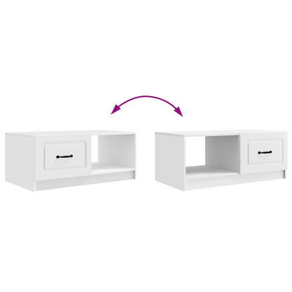 vidaXL Coffee Table White 90 x 50 x 37 cm Engineered Wood
