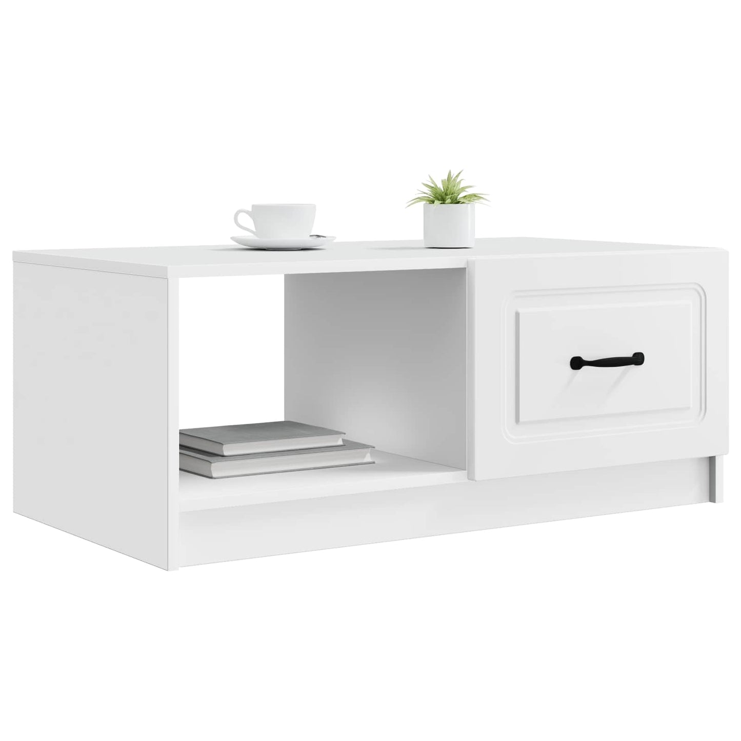 vidaXL Coffee Table White 90 x 50 x 37 cm Engineered Wood