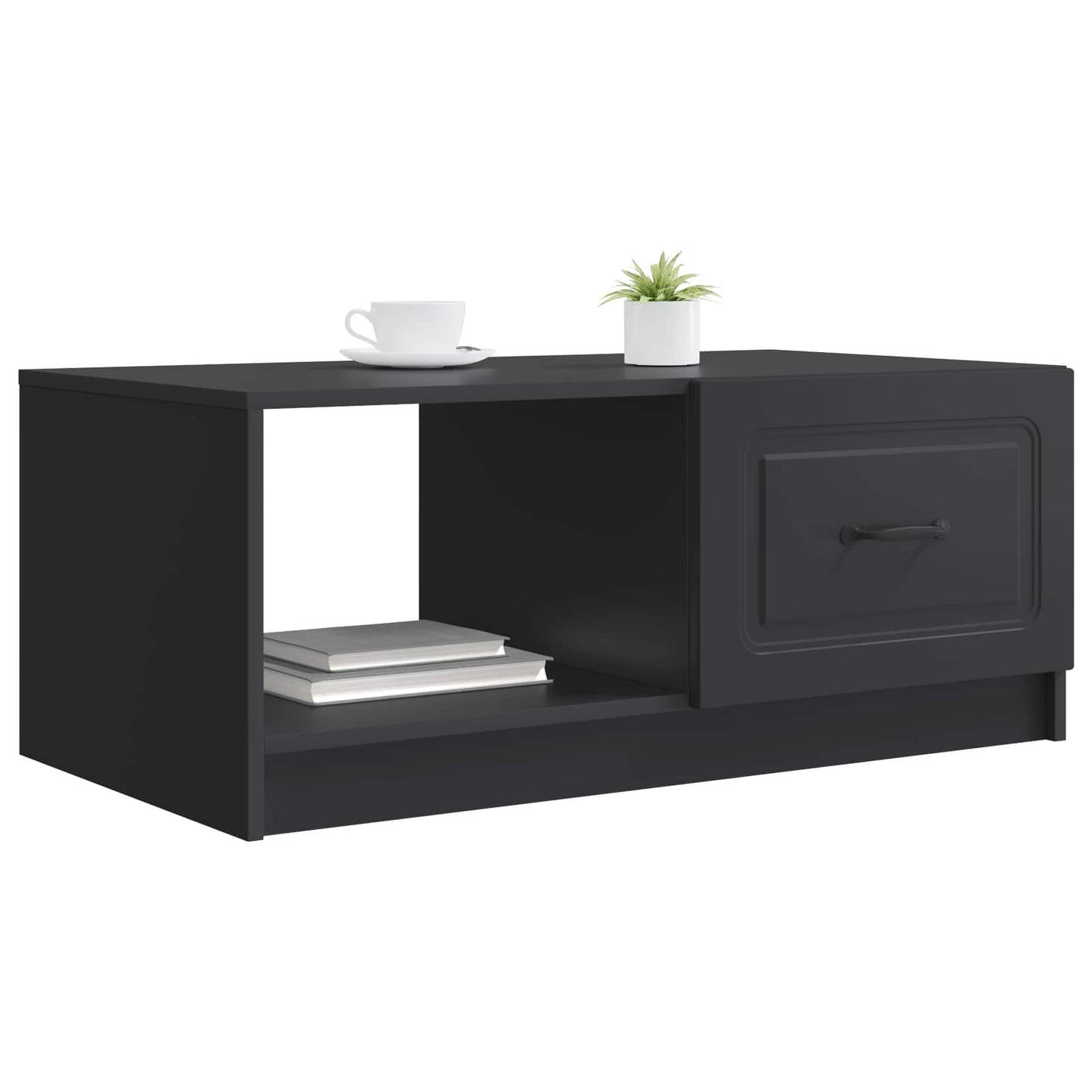 vidaXL Coffee Table Black 90 x 50 x 37 cm Engineered Wood