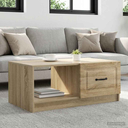 vidaXL Coffee Table Sonoma Oak 90 x 50 x 37 cm Engineered Wood