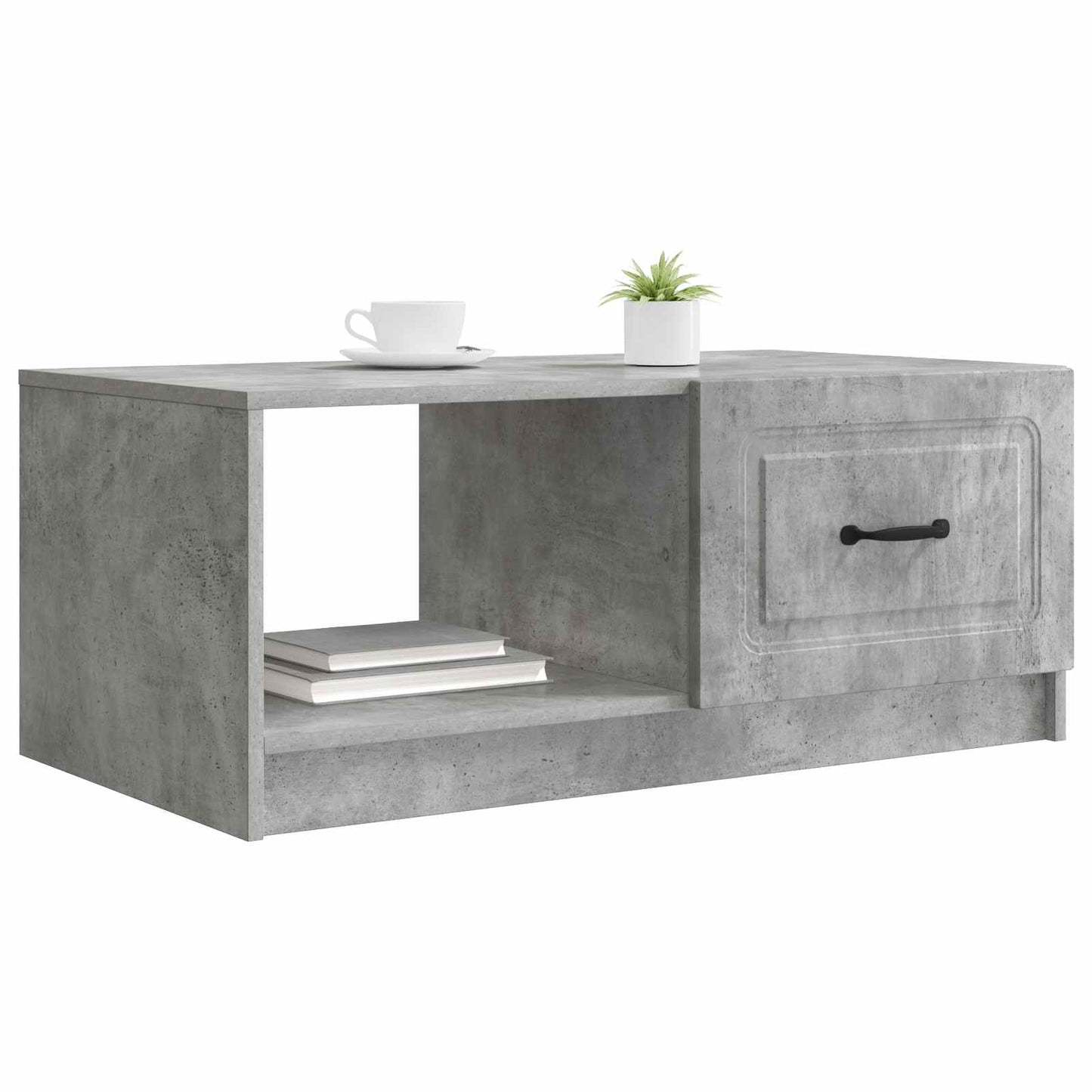 vidaXL Coffee Table Concrete Grey 90 x 50 x 37 cm Engineered Wood