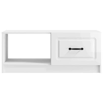 vidaXL Coffee Table High Gloss White 90 x 50 x 37 cm Engineered Wood