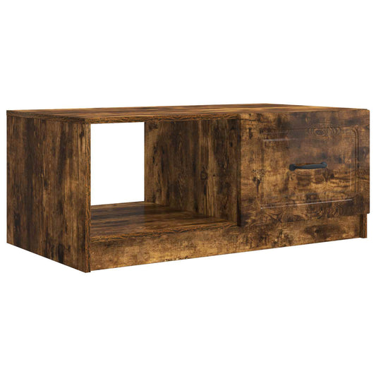vidaXL Coffee Table Smoked Oak 90 x 50 x 37 cm Engineered Wood