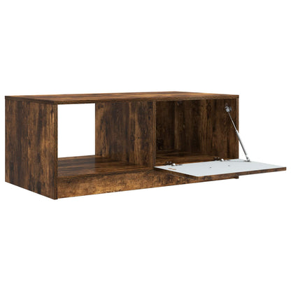 vidaXL Coffee Table Smoked Oak 90 x 50 x 37 cm Engineered Wood