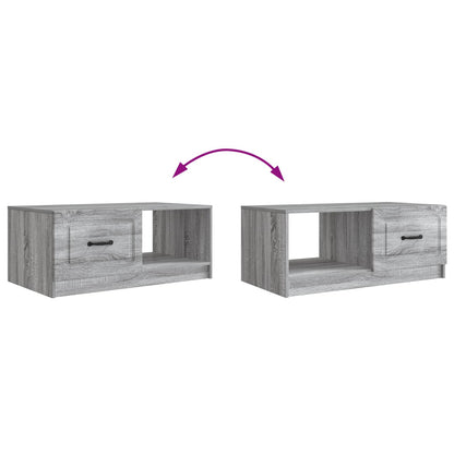 vidaXL Coffee Table Grey Sonoma 90 x 50 x 37 cm Engineered Wood