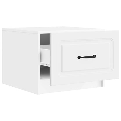 vidaXL Coffee Table with Drawer White 49 x 50 x 37 cm Engineered Wood