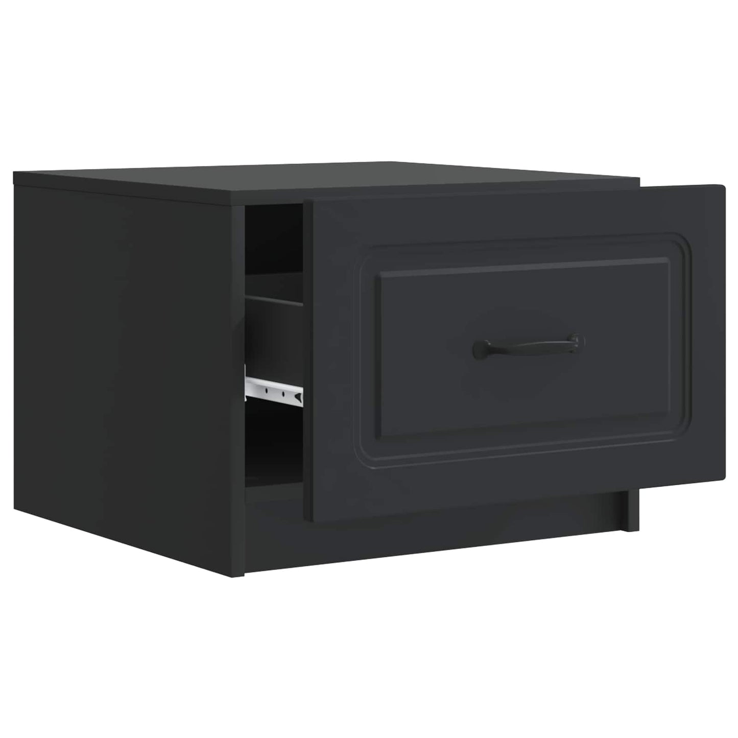 vidaXL Coffee Table Black 49 x 50 x 37 cm Engineered Wood
