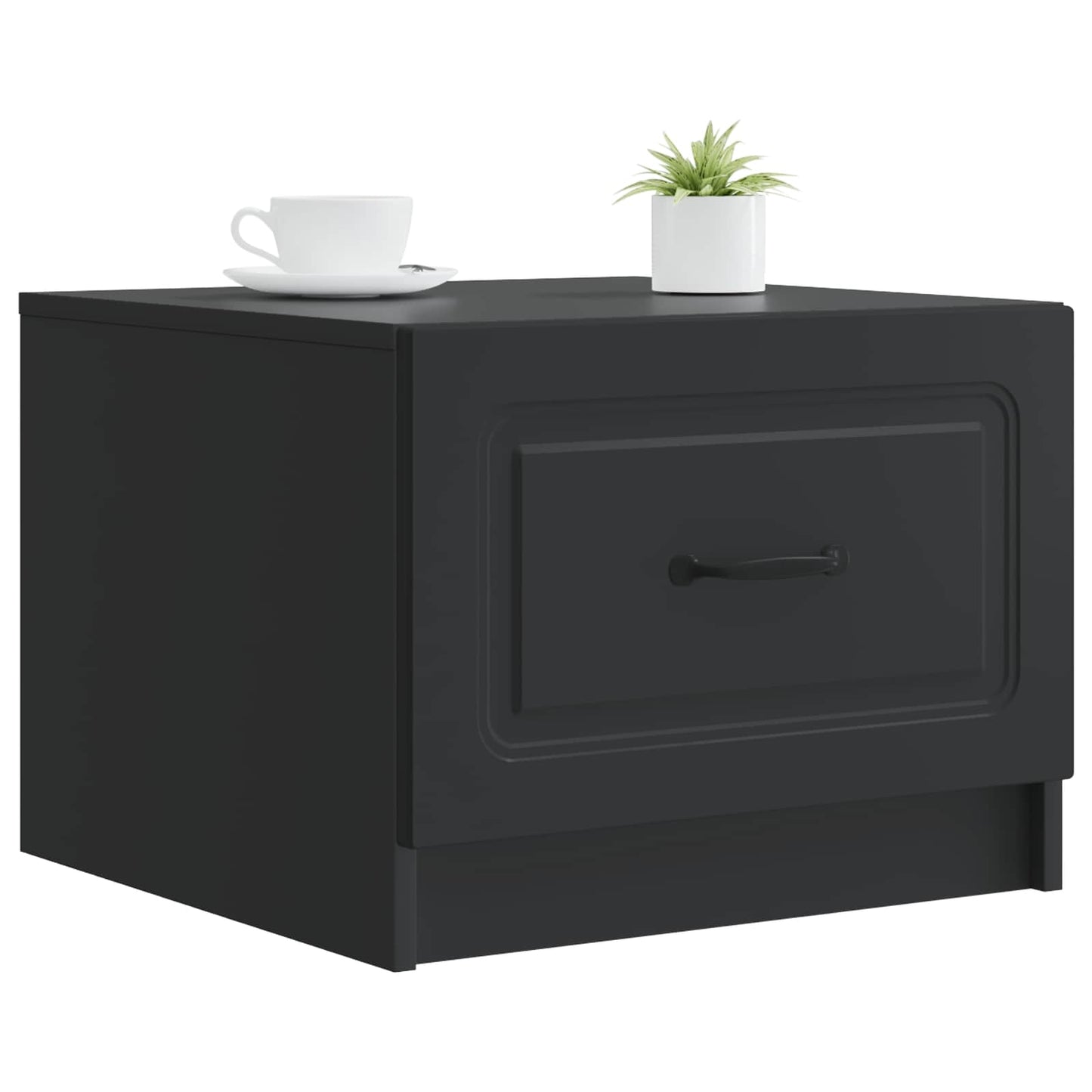vidaXL Coffee Table Black 49 x 50 x 37 cm Engineered Wood