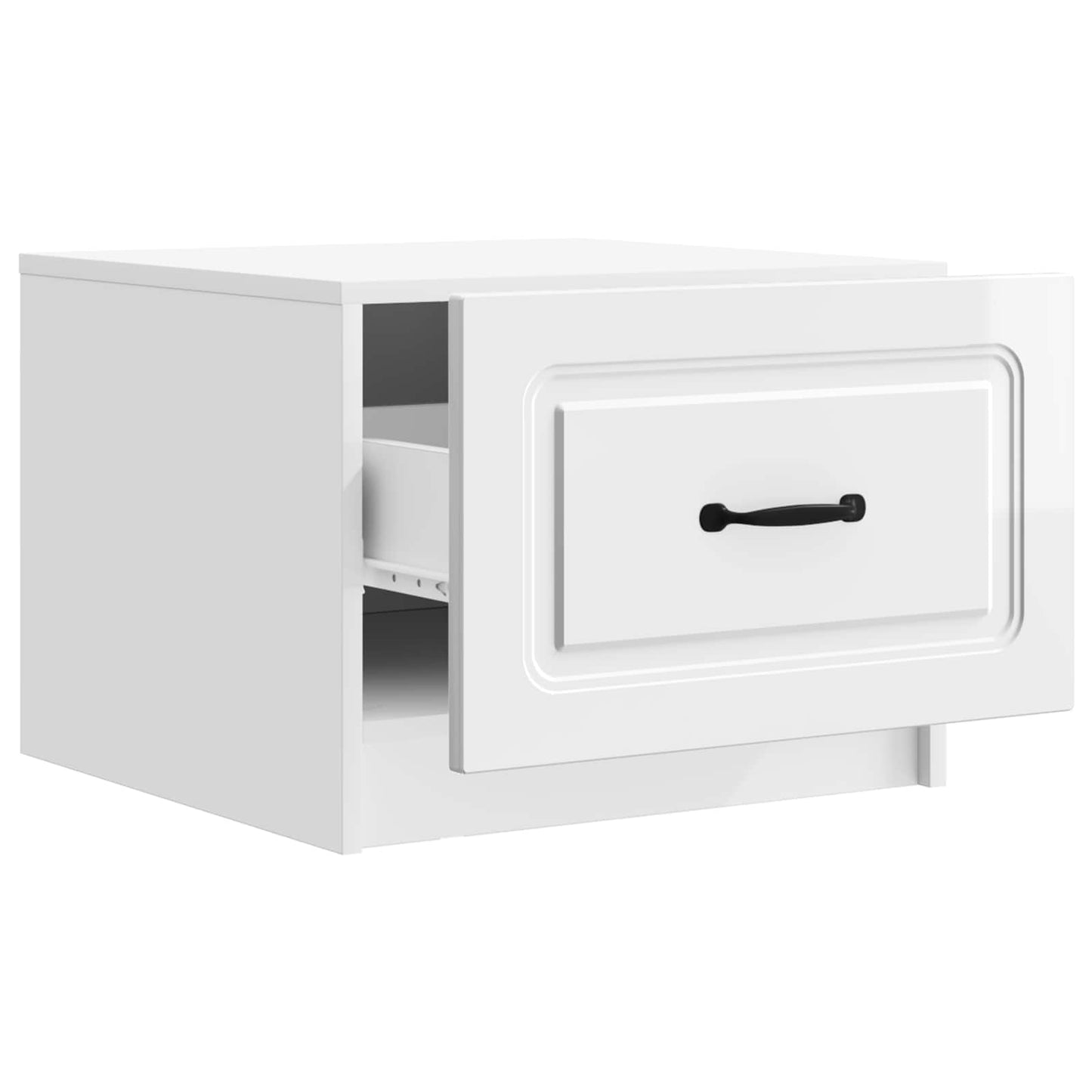 vidaXL Coffee Table High Gloss White 49 x 50 x 37 cm Engineered Wood
