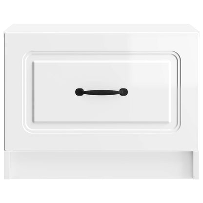 vidaXL Coffee Table High Gloss White 49 x 50 x 37 cm Engineered Wood