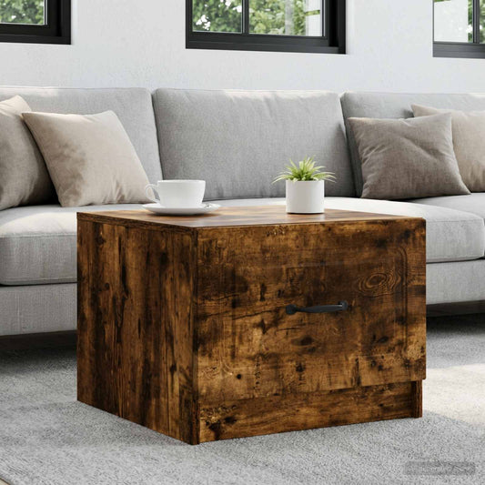 vidaXL Coffee Table Smoked Oak 49 x 50 x 37 cm Engineered Wood