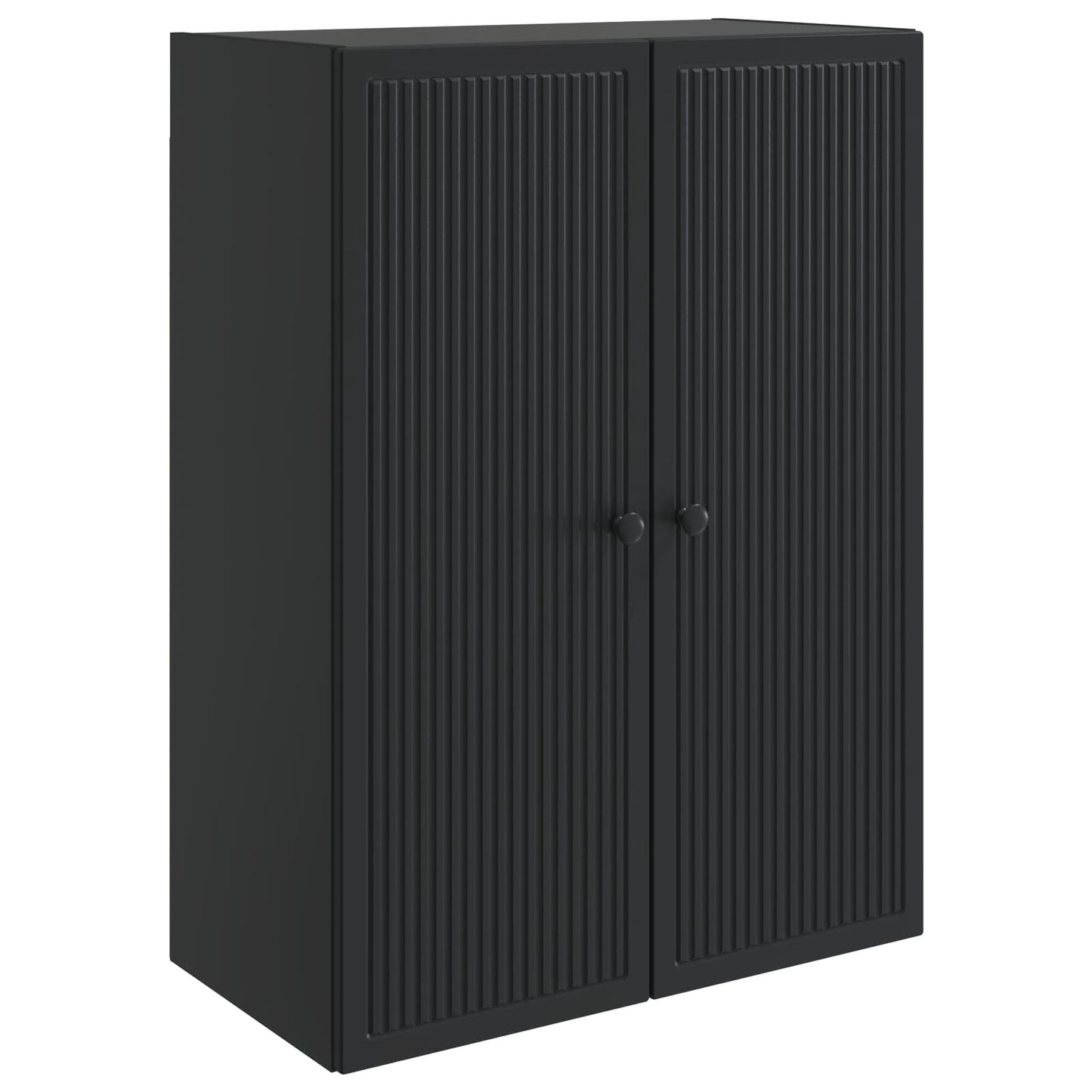 vidaXL Wall-Mounted Cabinet Black 66 x 34.5 x 90 cm Engineered Wood