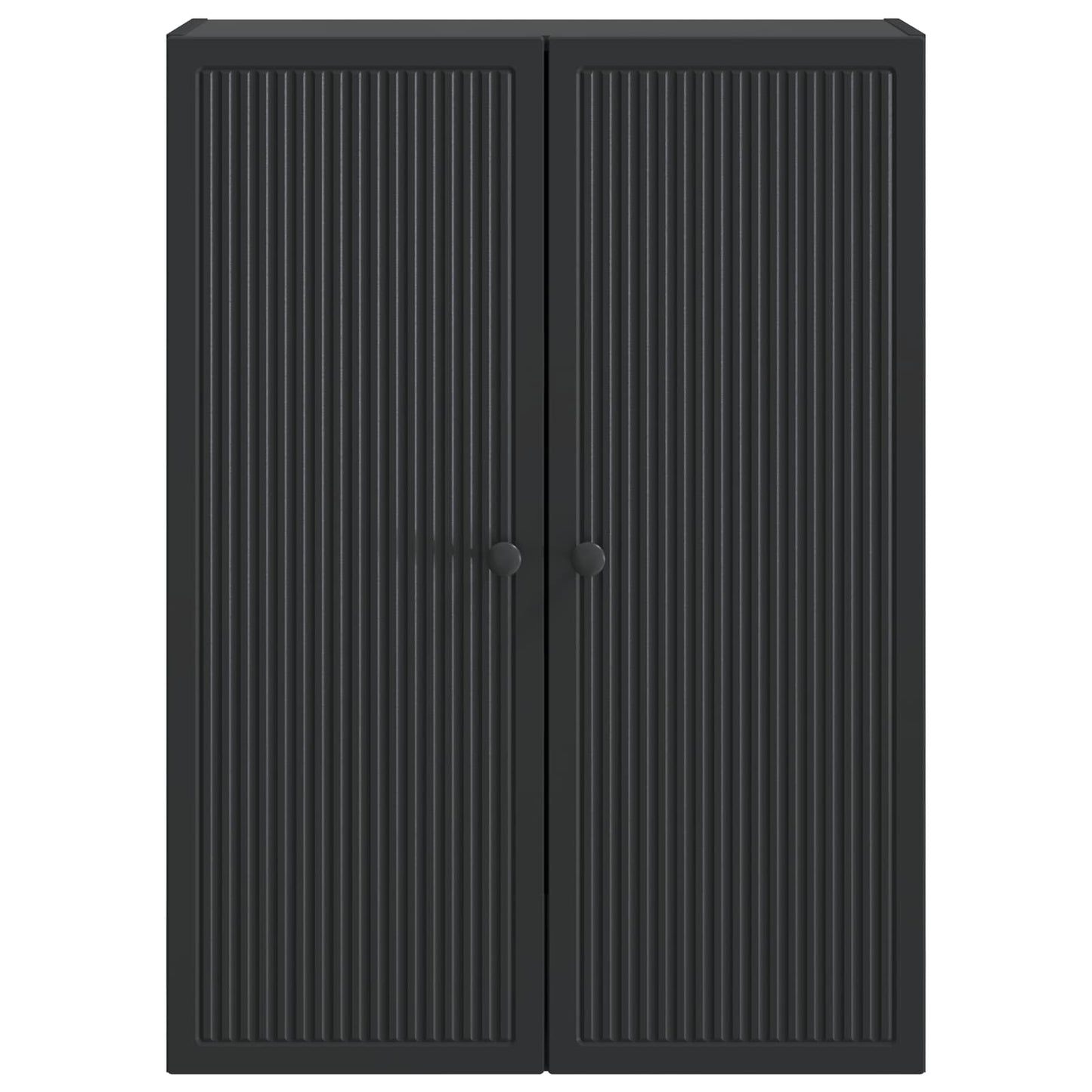 vidaXL Wall-Mounted Cabinet Black 66 x 34.5 x 90 cm Engineered Wood