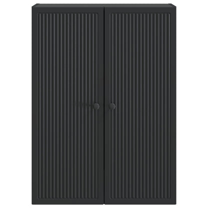 vidaXL Wall-Mounted Cabinet Black 66 x 34.5 x 90 cm Engineered Wood