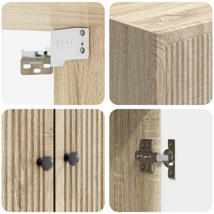 vidaXL Wall-Mounted Cabinet Sonoma Oak 66 x 34.5 x 90 cm