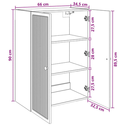 vidaXL Wall-Mounted Cabinet Sonoma Oak 66 x 34.5 x 90 cm