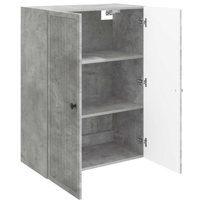 vidaXL Wall-Mounted Cabinet Concrete Grey 66 x 34.5 x 90 cm