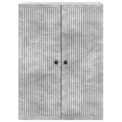 vidaXL Wall-Mounted Cabinet Concrete Grey 66 x 34.5 x 90 cm