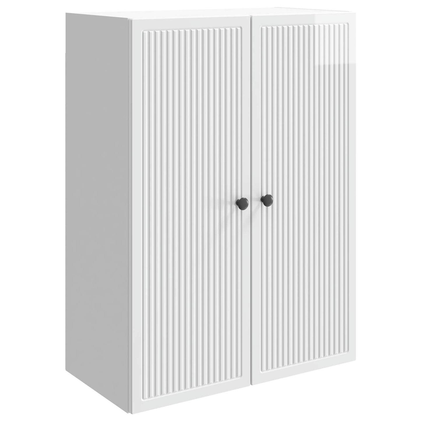 vidaXL Wall-Mounted Cabinet High Gloss White 66 x 34.5 x 90 cm