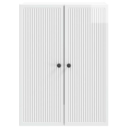 vidaXL Wall-Mounted Cabinet High Gloss White 66 x 34.5 x 90 cm