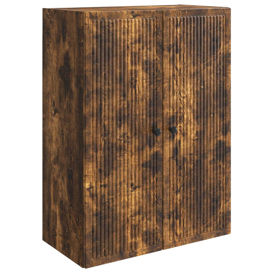 vidaXL Wall-Mounted Cabinet Smoked Oak 66 x 34.5 x 90 cm