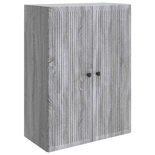 vidaXL Wall-Mounted Cabinet Grey Sonoma 66 x 34.5 x 90 cm