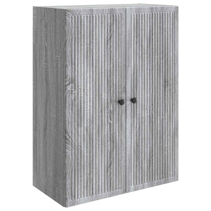 vidaXL Wall-Mounted Cabinet Grey Sonoma 66 x 34.5 x 90 cm