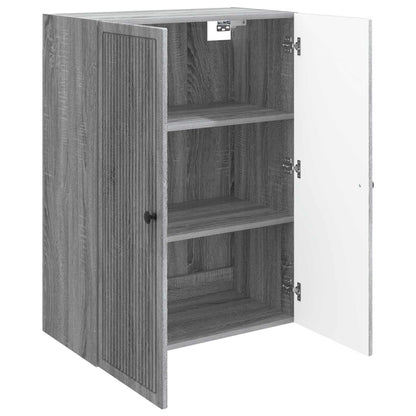 vidaXL Wall-Mounted Cabinet Grey Sonoma 66 x 34.5 x 90 cm