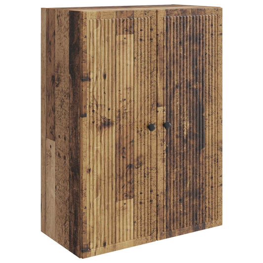 vidaXL Wall-Mounted Cabinet Old Wood 66 x 34.5 x 90 cm Engineered Wood