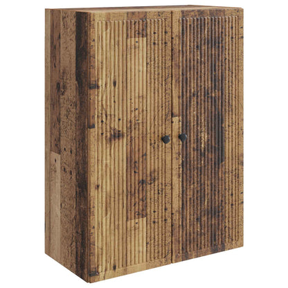 vidaXL Wall-Mounted Cabinet Old Wood 66 x 34.5 x 90 cm Engineered Wood