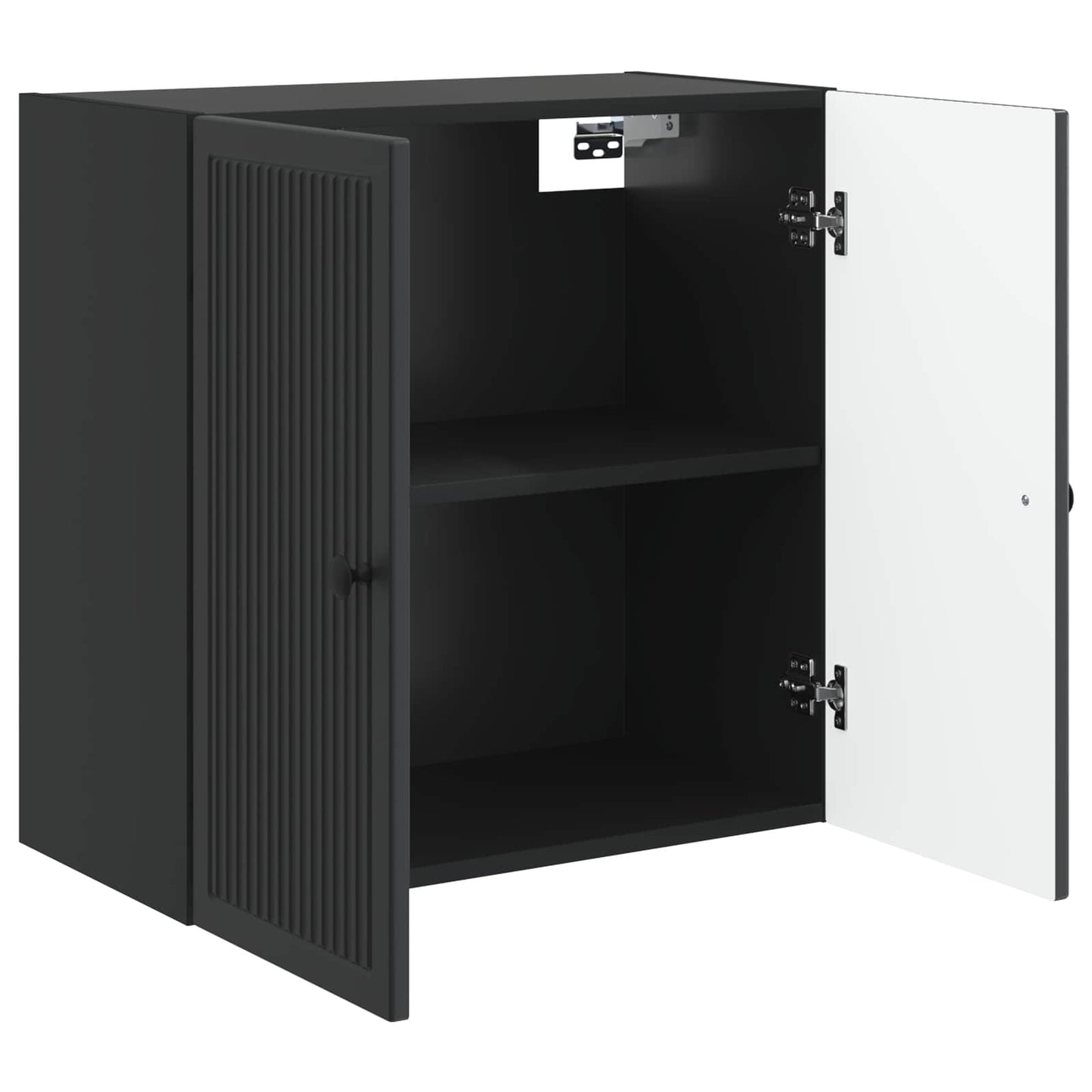 vidaXL Wall-Mounted Cabinet Black 59 x 31 x 60 cm Engineered Wood