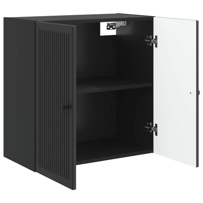 vidaXL Wall-Mounted Cabinet Black 59 x 31 x 60 cm Engineered Wood