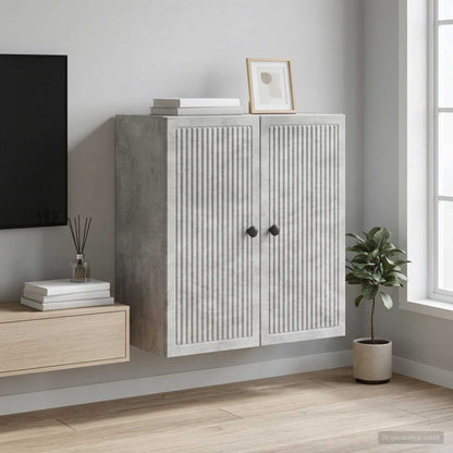 vidaXL Wall-Mounted Cabinet Concrete Grey 59 x 31 x 60 cm