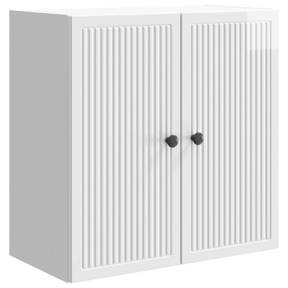 vidaXL Wall-Mounted Cabinet High Gloss White 59 x 31 x 60 cm