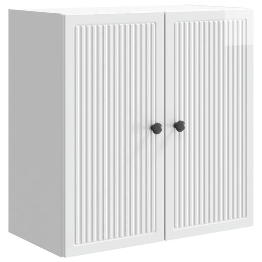 vidaXL Wall-Mounted Cabinet High Gloss White 59 x 31 x 60 cm