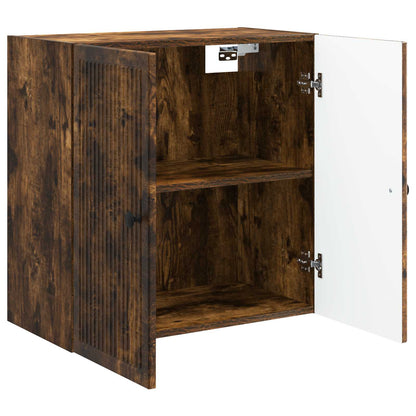 vidaXL Wall-Mounted Cabinet Smoked Oak 59 x 31 x 60 cm Engineered Wood