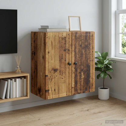 vidaXL Wall-Mounted Cabinet Old Wood 59 x 31 x 60 cm Engineered Wood